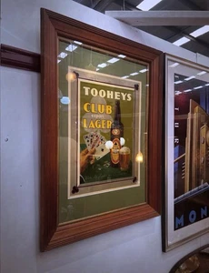 1930s Original Vintage Tooheys Lager Poster - Original Frame - Picture 1 of 7