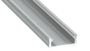 2m KL2 LED profile extrusion channel, anodized aluminium, diffuser, strip light - Picture 1 of 5
