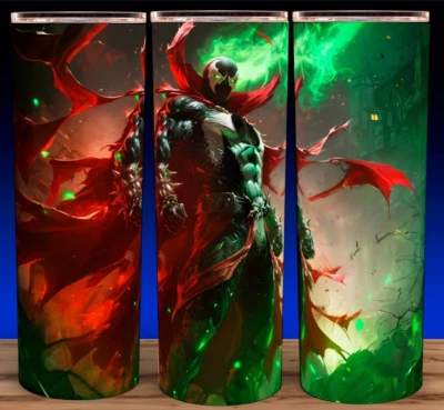 Taza vaso de cómic Spawn con capa roja rasgada 20 oz Foto 1 de 3