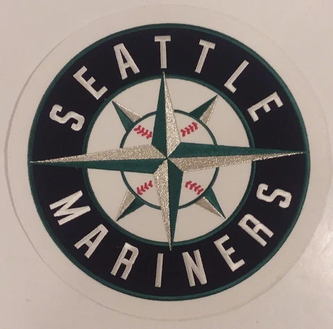 Seattle MARINERS Baseball Sew or Iron On LOGO Jacket Sweatshirt Patch 9" Round Cover