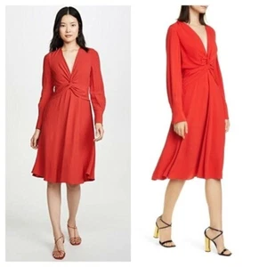 Vestido Equipment Femme Faun Twist Frontal Aura Naranja Talla 8 Nuevo con Etiquetas Precio de venta sugerido por el fabricante $475 - Imagen 1 de 12
