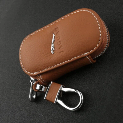 MARKENLOS Jaguar Schlüsselanhänger Autoschlüssel Pack Zip Anhänger,braun