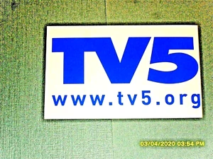 Aufkleber / Sticker + TV 5 + französischsprachiger Fernsehsender - Bild 1 von 1