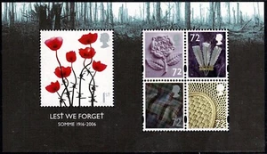 2006 WW11 Lest We Forget Armistice Poppy Stamp Mini-Sheet MS3848 - Picture 1 of 1