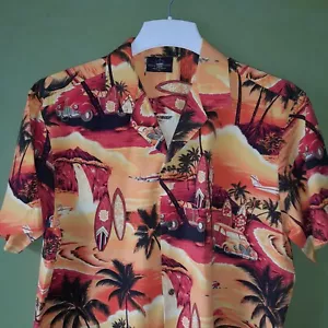 Royal Creations Hawaiian Short Sleeved Shirt Size XL Surfing Beach Scene - Picture 1 of 5