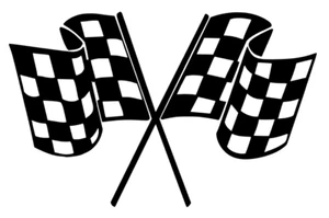 Checkered Racing Flags Decal, Waving, Drift, JDM Decal for Car, Windows, Outdoor - Bild 1 von 5