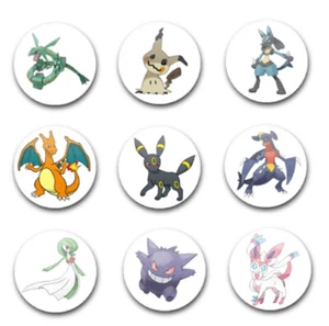 25mm 1" ZOLL BUTTON ABZEICHEN x9 POKEMON SET 1 - Bild 1 von 1