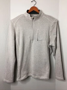 Woolrich 1/4 Zip Beige Fleece Herren XXL Pullover Strickpullover mit Tasche - Bild 1 von 7