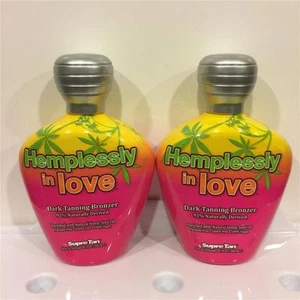 Supre Tan HEMPLESSLY IN LOVE Bronzer Hemp Seed Indoor Tanning Bed Lotion LOT of2 - Picture 1 of 1