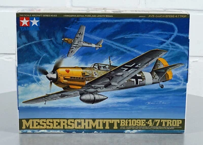 Tamiya Messerschmitt Bf109E-4/7 Trop model kit aereo 61063 scala 1:48 - Immagine 1 di 4