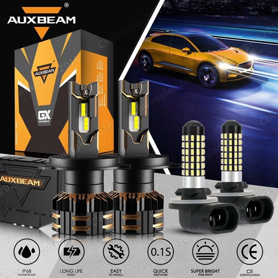 Para Kia Rio5 2007-2011 AUXBEAM Canbus H4 LED Faro Alto-Lo + 881 Combo de luces antiniebla Foto 1 de 4