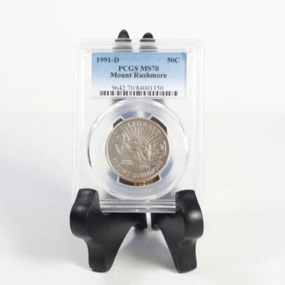 1991 D Mount Rushmore Half PCGS MS70 ***Rev Tye's Stache*** #1150250 - Image 1 of 4
