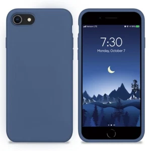 Funda Silicona Forro Interno Apple iPhone 7 | 8 | SE 2020 Azul Océano Nuevo - Imagen 1 de 7