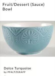 Pfaltzgraff Dolce Turquoise Fruit/ Dessert (sauce) 4-5/8" x 2.5" Bowl EUC - Picture 1 of 1