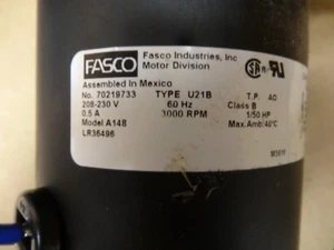 "Motore Fasco 70219733; 208-230V; 60HZ; 3000 GIRI/MIN; Modello A148--""USATO" - Foto 1 di 5
