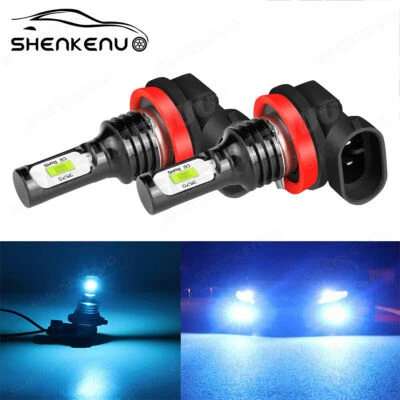 10000LM H11 H9 LED Headlight Bulbs Low Beam Super Bright 8000K Ice Blue Fanless - Image 1 of 4