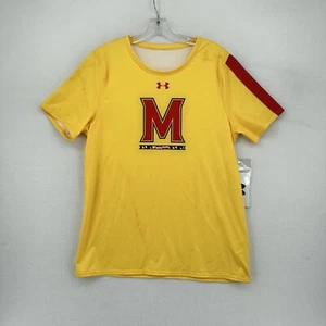 Maryland Under Armour Soccer Jersey Women's Size Medium Yellow - Picture 1 of 9