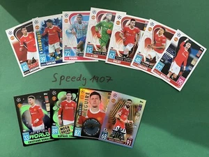 Match Attax Champions League 21/22 Extra tutti gli 11 Manchester United completo Topps - Foto 1 di 1