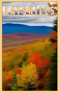 Póster artístico Catskill Mountains New York Catskills Appalachian (firmado 11x17) - Imagen 1 de 1