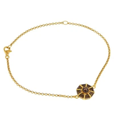 Colleen Lopez Goldtone Sterling Silver Red Diamond Bracelet - Image 1 of 3