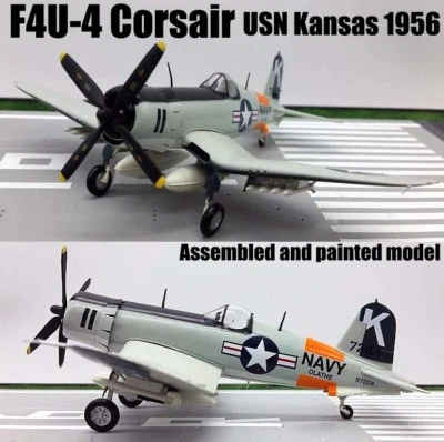 US F4U-4 Corsair USN Kansas 1956 aircraft 1/72 non diecast plane Easy model - Image 1 of 4