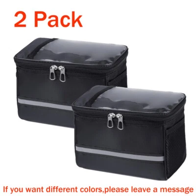 2Pack Bike Front Basket Detachable Rear Bike Basket Front Handlebar Bag for Bike - Image 1 of 4