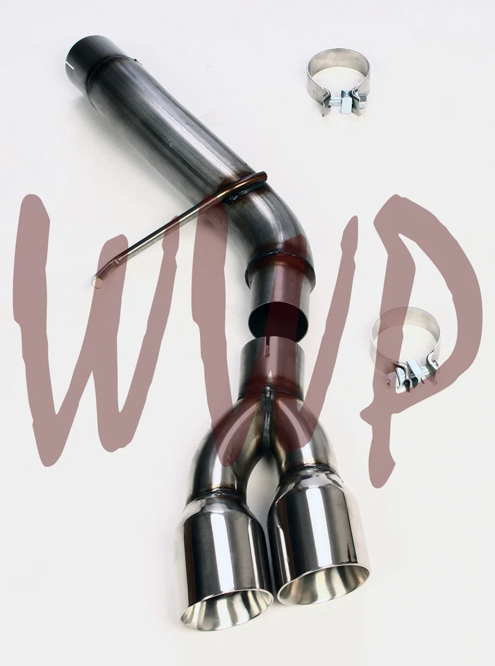 Conjunto de tubo de escape de doble punta de acero inoxidable de 2,5" para camionetas Chevy/GMC 07-13 Foto 1 de 2