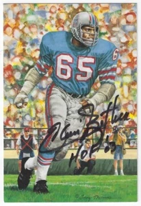 Autographed Elvin Bethea Houston Oilers Goal Line Art Card w/ COA  - Picture 1 of 1