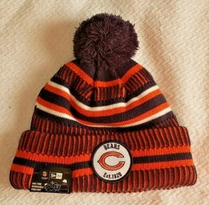 TEAM APPAREL NFL Chicago Bears ORANGE/BLUE/WHITE Knit Boggin Hat - NEW w/TAG - Picture 1 of 7