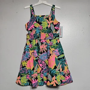 Cat & Jack Girl's Tropical Print Sleeveless Dress - Picture 1 of 16