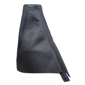 LAND ROVER DISCOVERY 3 (04-09) Soufflet Levier De Vitesse Cuir - Couture Bleu - Picture 1 of 2