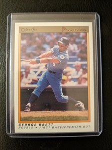 1991 O-Pee-Chee Premier George Brett #14 - Kansas City Royals NICE CARD! ⚾