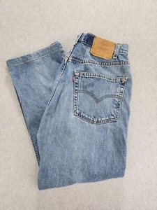 Levi's 505 Jeans Mens Vintage 90s Regular Fit Straight Leg Red Tab 34 x 28 Faded - Picture 1 of 15