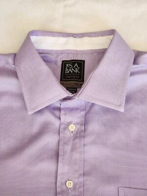 Jos. A. Camisa de vestir Bank Traveler Travel Tech ajuste a medida textura de panal L/S Foto 1 de 4
