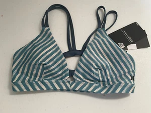 HURLEY youth girls bikini top stripe green white size XS - Picture 1 of 3