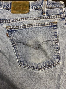 Vintage Rare Levis Tab 545 Workmans Denim Loose Jeans Size 42x30 Distressed J16 - Picture 1 of 9