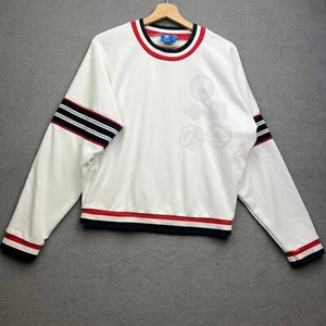 Adidas Sweatshirt Women UK 12 Trefoil Oversized Relaxed Originals Retro Supersta - Picture 1 of 12
