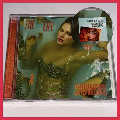Taylor Swift - CD The Life of a Showgirl + foto assinada à mão 1 EM MÃOS envio rápido - Imagem 1 de 3
