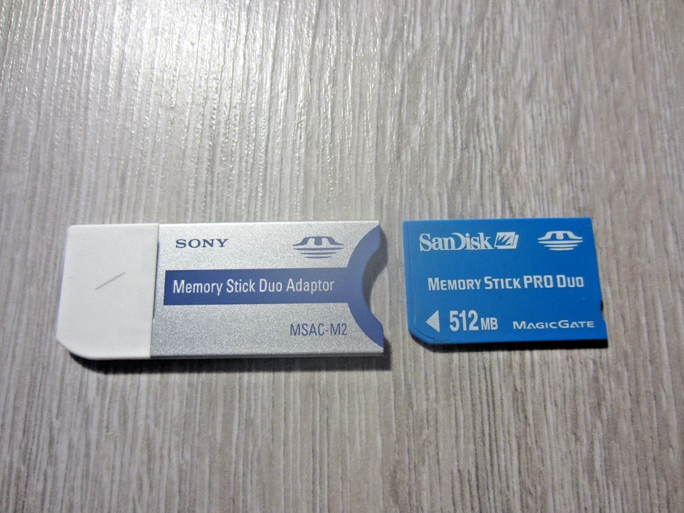 Sony Memory Stick Duo Adapter MSAC-M2 with 256MB Sun Disk Memory Stick PRO Duo - Image 1 of 3