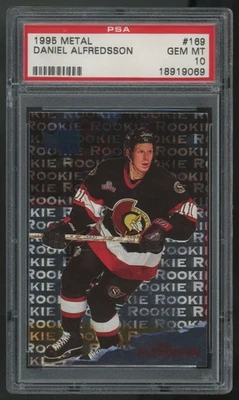 1995-96 Fleer Metal Daniel Alfredsson RC #169 PSA 10 - Image 1 of 2
