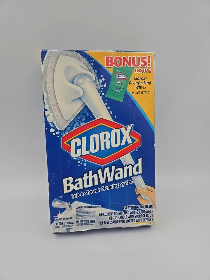 Kit de sistema de limpieza de varita de baño Clorox BATH WAND varita retirada NOS + almohadillas Foto 1 de 4