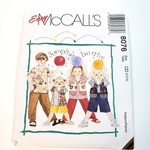 Vintage McCalls 8076 Children's Shirt Vest Pants Shorts Sewing Pattern Uncut - Picture 1 of 5
