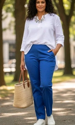 Pantalones de vestir Jones New York para mujer ajuste cómodo XL azul real 300 nuevos con etiquetas Foto 1 de 4