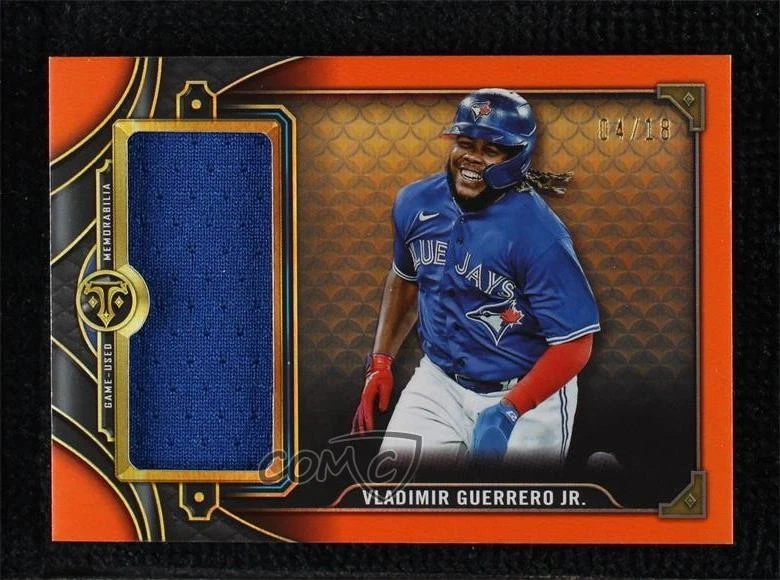 2022 Topps Triple Threads Single Jumbo Relics Amber /18 Vladimir Guerrero Jr - Image 1 of 2