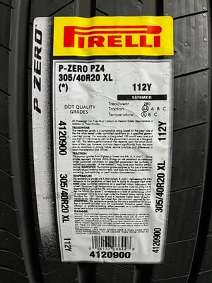2 New 305 40 20 Pirelli P Zero PZ4 Elect Tires - Image 1 of 4