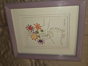 PABLO PICASSO “Le Bouquet de Fleurs Bouquet of Peace” Original Lithograph Print - Picture 1 of 4