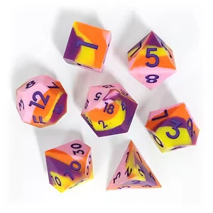 D&D Dice Set Silicone - Sunset Whimsy (Violet) - Picture 1 of 6