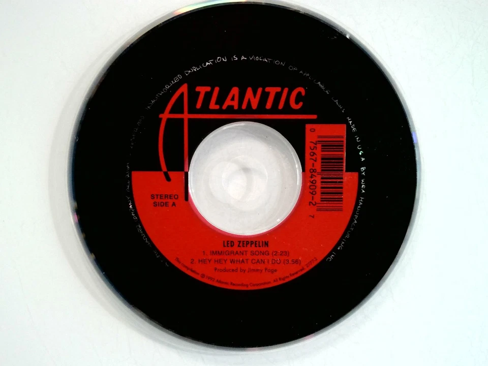 Led Zeppelin – Immigrant Song CD Single 1992 2-Track Hard Rock Atlantic Foto 1 de 1