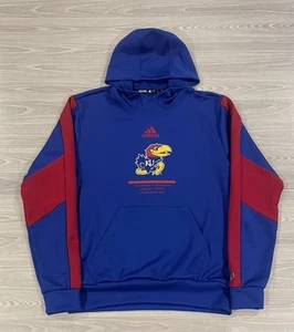 Adidas 2021/22 NCAA Kansas Jayhawks Pullover Hoodie H50765 Men’s Size Medium - Picture 1 of 7