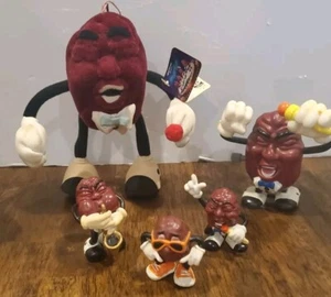 Vintage 1987 -1988 California Raisins Mixed Size Brand Figure Lot of 5  - Picture 1 of 24